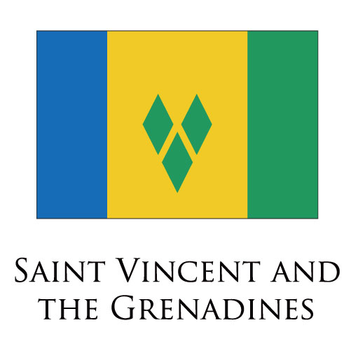 Saint Vincent and The Grenadines flag logo vinyl decal